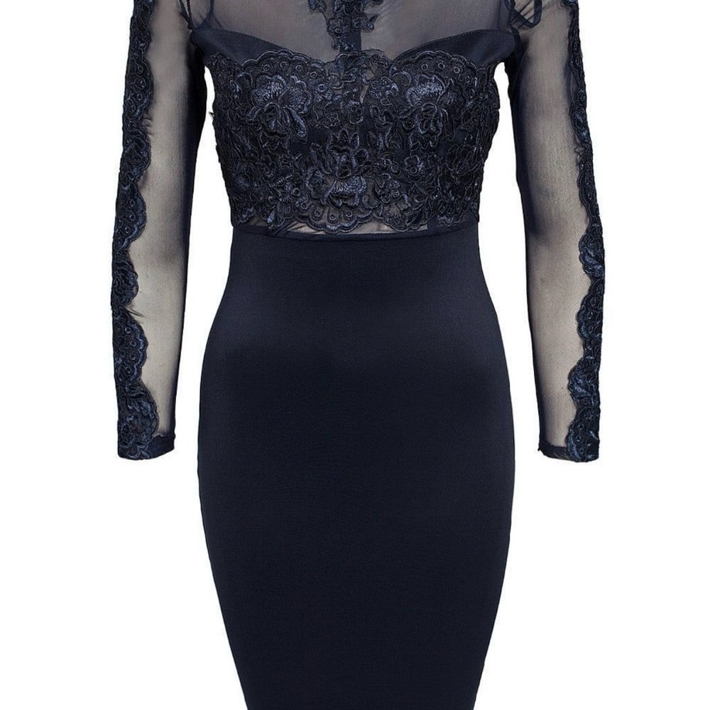 AX Paris Midnight Blue Lace Dress